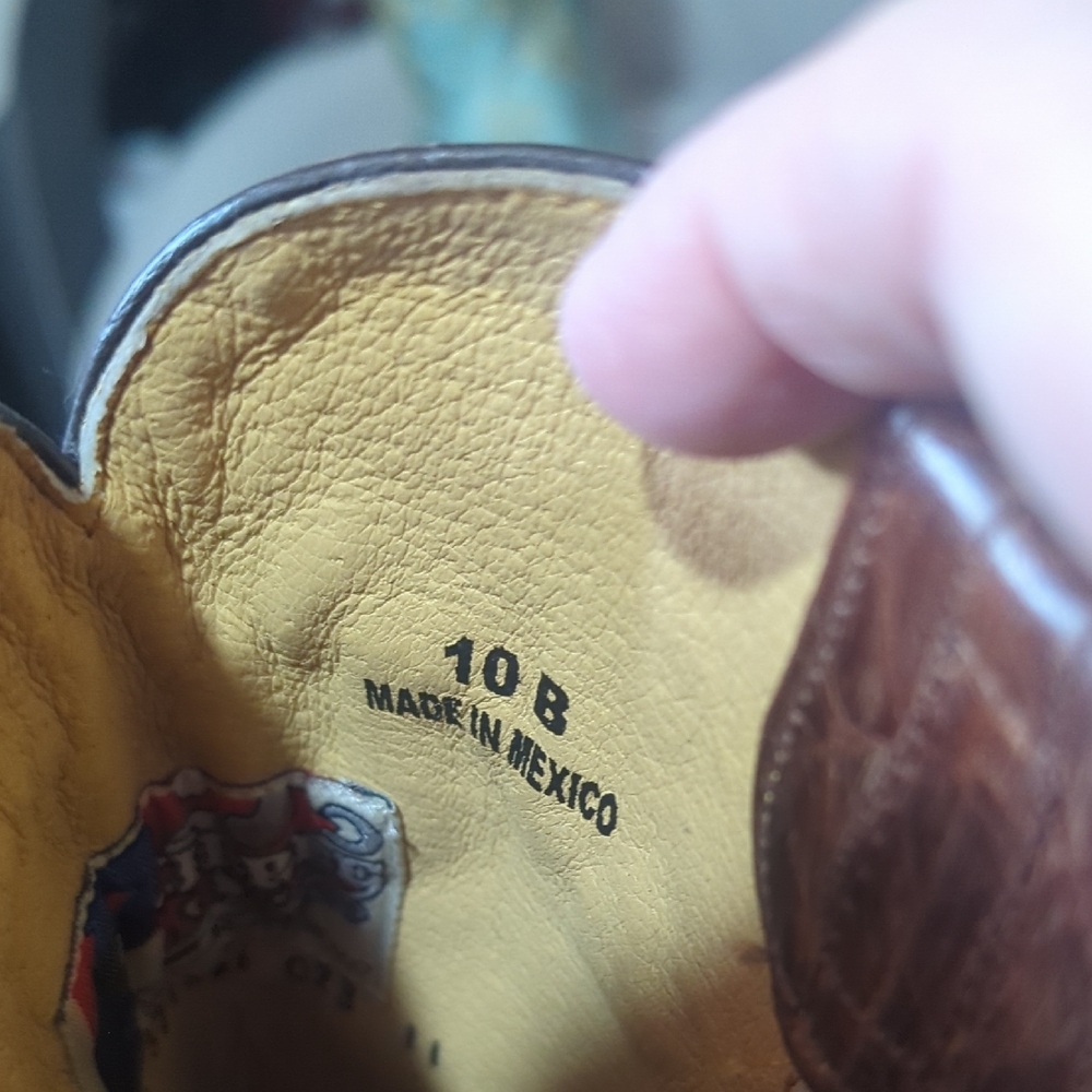 Brown and Blue Western Boots - Picture 5 of 6